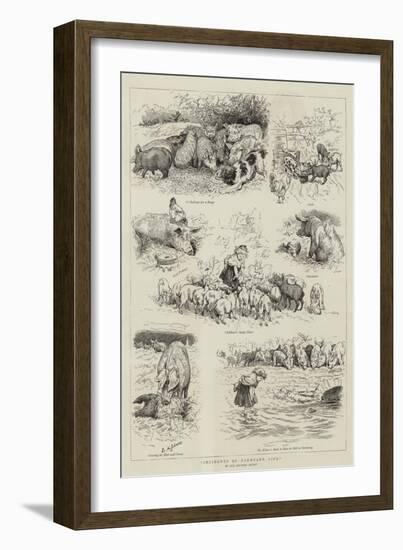 Incidents of Farmyard Life-Edward Killingworth Johnson-Framed Giclee Print