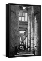 Incised Columns of Temple of Amon-Francis Frith-Framed Stretched Canvas