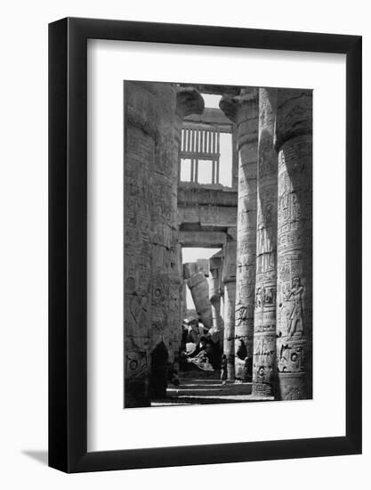 Incised Columns of Temple of Amon-Francis Frith-Framed Photographic Print