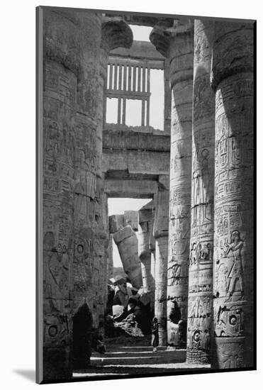 Incised Columns of Temple of Amon-Francis Frith-Mounted Photographic Print