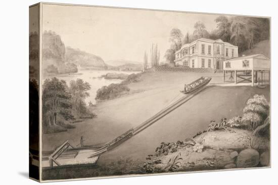 Incline Boat Carried to an Upper Canal Level, 1797-Robert Fulton-Stretched Canvas
