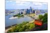 Incline Operating in Front of the Downtown Skyline of Pittsburgh, Pennsylvania, Usa.-SeanPavonePhoto-Mounted Photographic Print