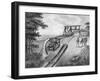 Inclined Plane Powered by Water Wheel in Used on a Canal, 1796-null-Framed Giclee Print