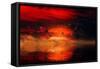 Incoming in Red-Philippe Sainte-Laudy-Framed Stretched Canvas