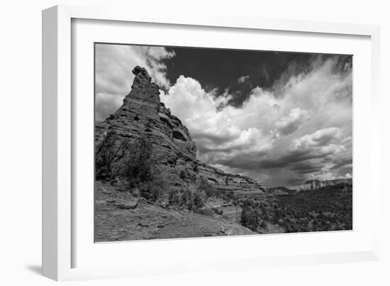 Incoming Storm at a Vortex Site in Sedona, AZ-Andrew Shoemaker-Framed Photographic Print