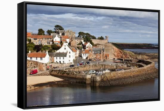 Incoming Tide at Crail Harbour, Fife, Scotland, United Kingdom, Europe-Mark Sunderland-Framed Stretched Canvas