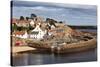 Incoming Tide at Crail Harbour, Fife, Scotland, United Kingdom, Europe-Mark Sunderland-Stretched Canvas