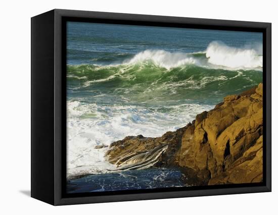 Incoming Tide at Yachats, Yachats, Oregon, USA-Michel Hersen-Framed Stretched Canvas