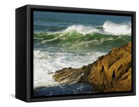 Incoming Tide at Yachats, Yachats, Oregon, USA-Michel Hersen-Framed Stretched Canvas