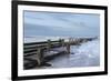 Incoming waves hitting a groyne at Walcott, Norfolk, England, United Kingdom, Europe-Jon Gibbs-Framed Photographic Print