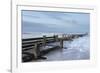 Incoming waves hitting a groyne at Walcott, Norfolk, England, United Kingdom, Europe-Jon Gibbs-Framed Photographic Print