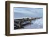 Incoming waves hitting a groyne at Walcott, Norfolk, England, United Kingdom, Europe-Jon Gibbs-Framed Photographic Print