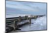 Incoming waves hitting a groyne at Walcott, Norfolk, England, United Kingdom, Europe-Jon Gibbs-Mounted Photographic Print