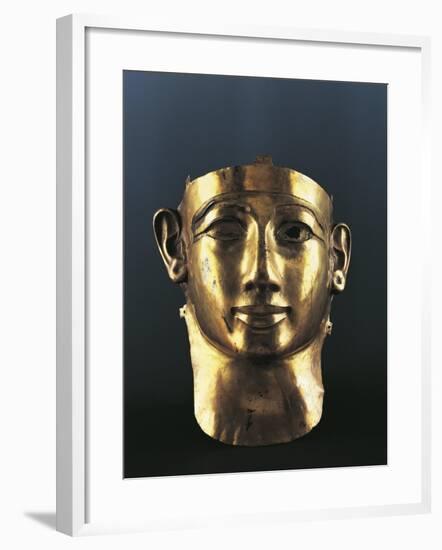 Incomplete Gold Mask of Sheshena II, from Tanis-null-Framed Giclee Print