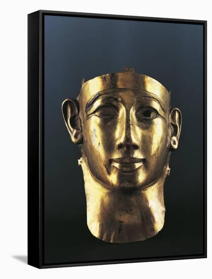 Incomplete Gold Mask of Sheshena II, from Tanis-null-Framed Stretched Canvas