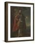 Inconnue devant un paysage maritime-Antoine Pesne-Framed Giclee Print