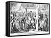 Inconvenience of a Crowded Drawing Room, 1818-George Cruikshank-Framed Stretched Canvas