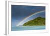Incredble Rainbow over an Islet Off Ofu Island-Michael Runkel-Framed Photographic Print