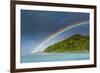 Incredble Rainbow over an Islet Off Ofu Island-Michael Runkel-Framed Photographic Print