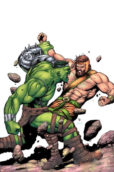 Incredible Hulk No.107 Cover: Hulk and Hercules-Gary Frank-Lamina Framed Poster