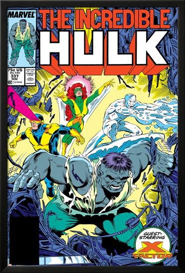 Incredible Hulk No.337 Cover: Hulk, Cyclops, Grey, Jean, Iceman and X-Factor-Todd McFarlane-Lamina Framed Poster