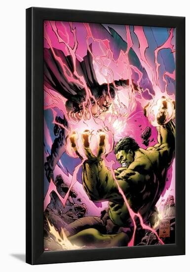 Incredible Hulks No.619 Cover: Hulk and Dr. Strange Fighting-Carlo Pagulayan-Lamina Framed Poster