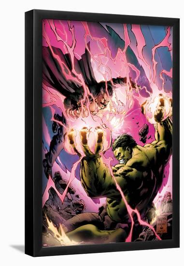 Incredible Hulks No.619 Cover: Hulk and Dr. Strange Fighting-Carlo Pagulayan-Framed Poster