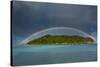 Incredible Rainbow over an Islet Off Ofu Island-Michael Runkel-Stretched Canvas