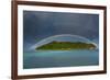 Incredible Rainbow over an Islet Off Ofu Island-Michael Runkel-Framed Photographic Print