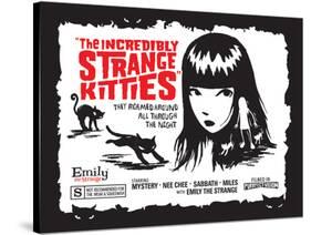 Incredibly Strange Kitties-Emily the Strange-Stretched Canvas