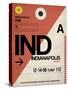 IND Indianapolis Luggage Tag 1-NaxArt-Stretched Canvas