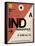 IND Indianapolis Luggage Tag 1-NaxArt-Framed Stretched Canvas