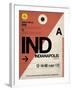 IND Indianapolis Luggage Tag 1-NaxArt-Framed Art Print