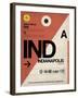 IND Indianapolis Luggage Tag 1-NaxArt-Framed Art Print