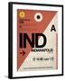 IND Indianapolis Luggage Tag 1-NaxArt-Framed Art Print