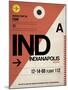 IND Indianapolis Luggage Tag 1-NaxArt-Mounted Art Print