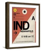 IND Indianapolis Luggage Tag 1-NaxArt-Framed Art Print