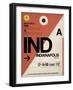 IND Indianapolis Luggage Tag 1-NaxArt-Framed Art Print