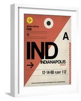 IND Indianapolis Luggage Tag 1-NaxArt-Framed Art Print