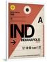 IND Indianapolis Luggage Tag 1-NaxArt-Framed Art Print