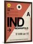 IND Indianapolis Luggage Tag 1-NaxArt-Framed Art Print