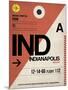 IND Indianapolis Luggage Tag 1-NaxArt-Mounted Art Print