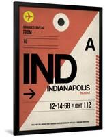 IND Indianapolis Luggage Tag 1-NaxArt-Framed Art Print