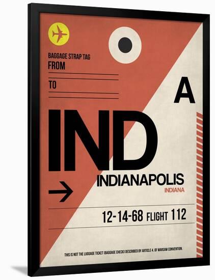 IND Indianapolis Luggage Tag 1-NaxArt-Framed Art Print