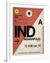 IND Indianapolis Luggage Tag 1-NaxArt-Framed Art Print