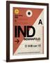 IND Indianapolis Luggage Tag 1-NaxArt-Framed Art Print