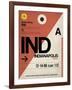 IND Indianapolis Luggage Tag 1-NaxArt-Framed Art Print