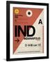 IND Indianapolis Luggage Tag 1-NaxArt-Framed Art Print