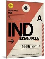 IND Indianapolis Luggage Tag 1-NaxArt-Mounted Art Print