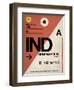 IND Indianapolis Luggage Tag 1-NaxArt-Framed Premium Giclee Print